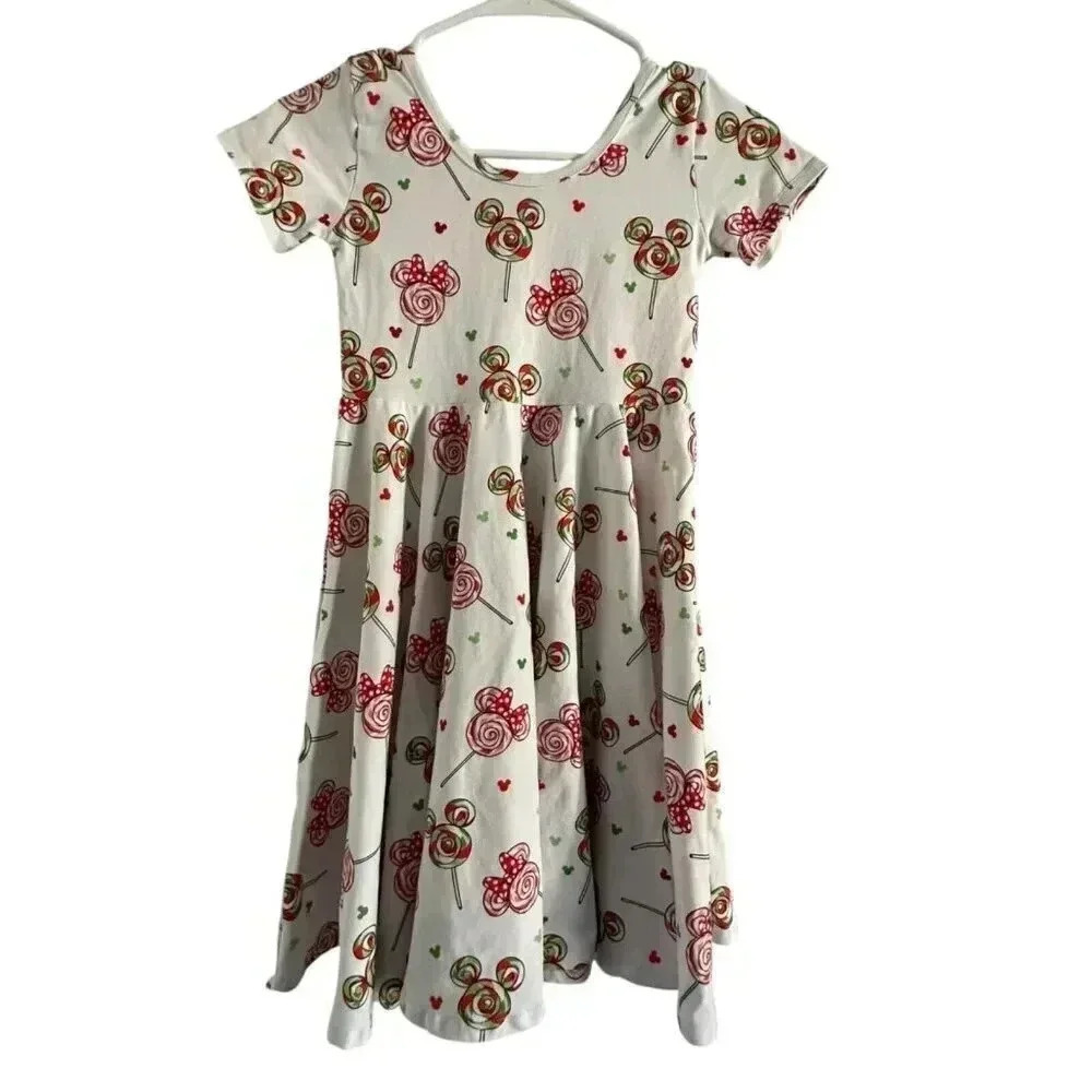 Wild Rich Kids twirl dress girls size 11/12 disney christmas lollipops print - Picture 2 of 10